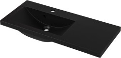 Umywalka dolomitowa Clever-900L czarna matowa