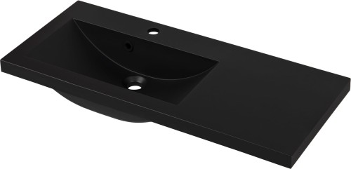Umywalka dolomitowa Clever-900L czarna matowa