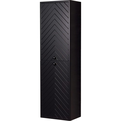 Regał łazienkowy jodełka czarny 45x155cm KODI