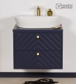 Szafka łazienkowa granatowa jodełka 60 cm KODI z umywalką