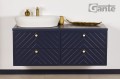 Szafka łazienkowa granatowa jodełka 120 cm KODI z umywalką