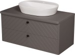 Szafka łazienkowa jodełka szara 100 cm KODI z umywalką