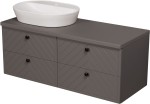 Szafka łazienkowa jodełka szara 120 cm KODI z umywalką