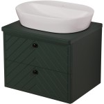 Szafka łazienkowa zielona jodełka 60 cm KODI z umywalką