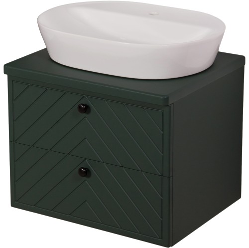 Szafka łazienkowa zielona jodełka 60 cm KODI z umywalką