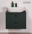 Szafka łazienkowa zielona jodełka 60 cm KODI z umywalką