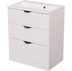 Szafka łazienkowa biała 60cm VICTA z umywalką