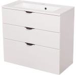 Szafka łazienkowa biała 80cm VICTA z umywalką