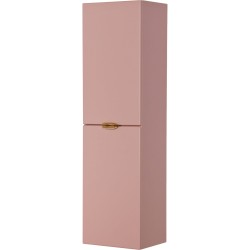 Regał łazienkowy pudrowy róż 40x143,5 cm MAGNOLIA - złote uchwyty