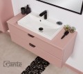 Szafka łazienkowa z blatem róż pudrowy 100 cm Magnolia MGL-M-U100/39/2 z umywalką nablatową LIV-600C.