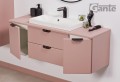 Czarny uchwyt meblowy jodełka w szafce łazienkowej Magnolia 120 cm