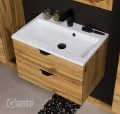 Umywalka z szafką 60 cm dąb naturalny Victa