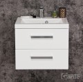 Biała szafka z umywalką 50 cm