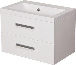 Szafka łazienkowa biała 60 cm z umywalką FOKUS NEW