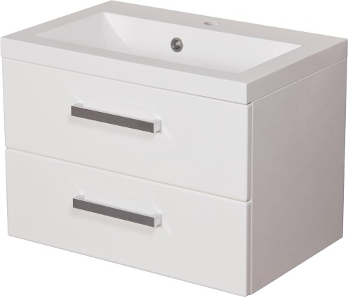 Szafka łazienkowa biała 60 cm z umywalką FOKUS NEW