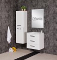 Białe meble do łazienki wiszące Fokus New