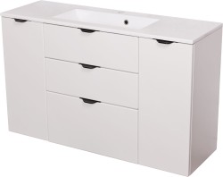 Szafka łazienkowa biała 120cm VICTA z umywalką