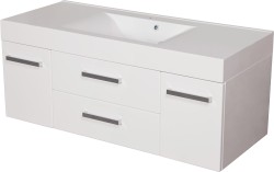 Szafka łazienkowa biała 120 cm z umywalką FOKUS NEW