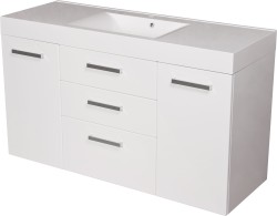 Szafka łazienkowa biała 140 cm z umywalką FOKUS NEW