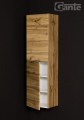 Regał łazienkowy dąb naturalny z drzwiczkami 40 cm x 143,5 cm VICTA