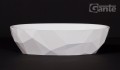 Umywalka owalna 3D DIANA-560 biała