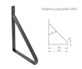 Podpórka pod półkę GINO - rysunek techniczny