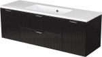 Szafka łazienkowa czarna 120 cm BRAVIA z umywalką