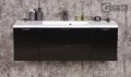 Szafka lazienkowa glamour Bravia 120 cm fronty ze szkła ornamentowego