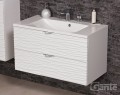 Szafka łazienkowa z frontami 3d biała 90 cm SYDNEY z umywalką