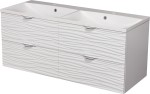 Szafka łazienkowa biała 120 cm SYDNEY z podwójną umywalką [PRODUKT NIEDOSTĘPNY]