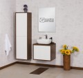 Biała umywalka ceramiczna PREMIUM 46 w meblach łazienkowych Gante Venus