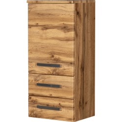 Regał łazienkowy dąb naturalny 40x89 cm FOKUS NEW z dwiema szufladami