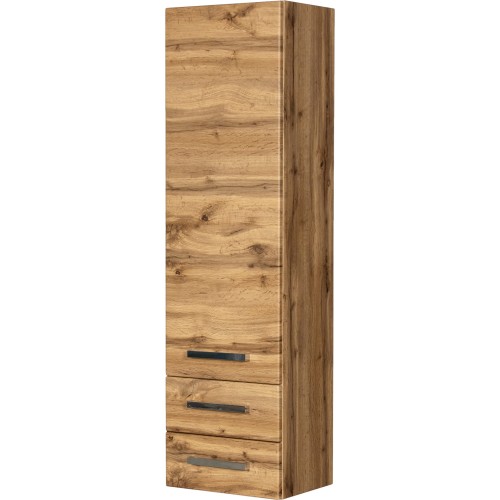Regał łazienkowy dąb naturalny 40x143,5 cm FOKUS NEW z dwiema szufladami