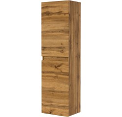 Regał łazienkowy dąb naturalny 40x143 cm AKSAMIT z oświetleniem [PRODUKT NIEDOSTĘPNY]