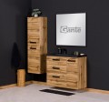 Meble łazienkowe Fokus New Loft z czarną matową umywalką