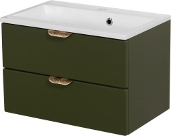 Szafka łazienkowa oliwkowa 60 cm MAGNOLIA z umywalką