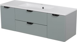 Szafka łazienkowa miętowa 120 cm MAGNOLIA z umywalką