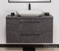 Szafka łazienkowa 100cm grafitowa Negra NEG-G-U100/48/2 i umywalka ceramiczna PREMIUM 60 biała.