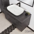 Szafka łazienkowa 100cm grafitowa Negra NEG-G-U100/48/2 i umywalka ceramiczna PREMIUM 60 biała.