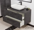 Szafka łazienkowa 100cm grafitowa Negra NEG-G-U100/48/2 i umywalka ceramiczna PREMIUM 60 biała.