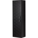 Regał łazienkowy czarny 45x155 cm DOMINO - czarne uchwyty