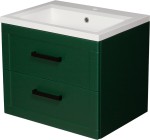 Szafka łazienkowa zielona 61 cm MEIVA z umywalką