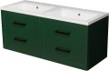 Szafka zielona MVA-Z-U121/46/4 + umywalka MEWA-1210D