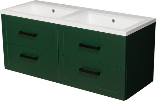 Szafka zielona MVA-Z-U121/46/4 + umywalka MEWA-1210D