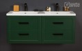 Szafka łazienkowa zielona 121 cm MEIVA z umywalką podwójną
