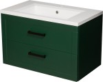 Szafka łazienkowa zielona 81 cm MEIVA z umywalką