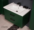 Zielona szafka łazienkowa 80 cm MEIVA z umywalką