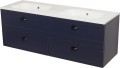 Szafka pod umywalkę granatowa 140cm Grend GRD-GN-U141/46/4 i umywalka podwójna GREND-1410D.