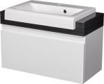 Szafka łazienkowa biała 80 cm CASSINI z umywalką [PRODUKT NIEDOSTĘPNY]