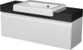 Szafka łazienkowa biała 120 cm Gante Cassini CAS-B-U120/39C z umywalką LISA NEW-650/450